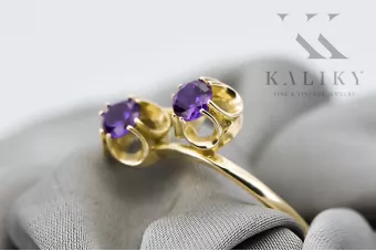 Пръстен Винтидж крафт Александрит 14K жълто злато vrc266y